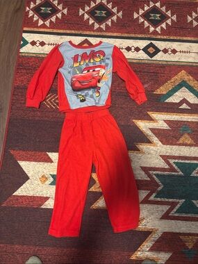Disney Lightning McQueen Red and Gray Kids Pajama Set
